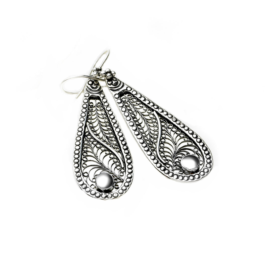 Ca D'zan Sunset Sterling Silver White Pearl Teardrop Earring