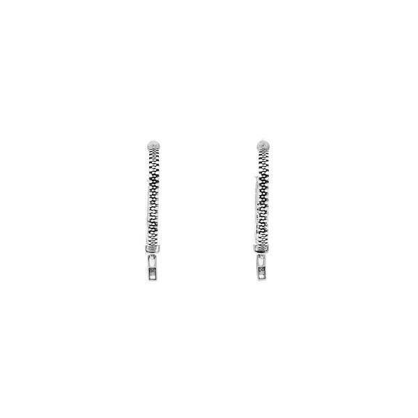 Rebel Punk Small Hoop Sterling Silver Earring - Cynthia Gale New York Jewelry