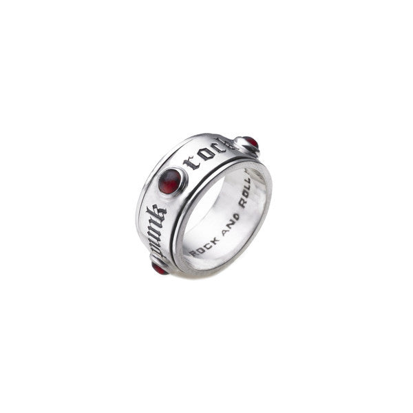 Rebel Punk Punk-Rock -Rebel Sterling Silver Spin Ring - Cynthia Gale New York Jewelry