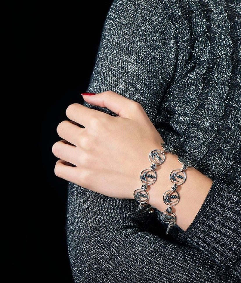Steal Your Face Sterling Silver Bracelet