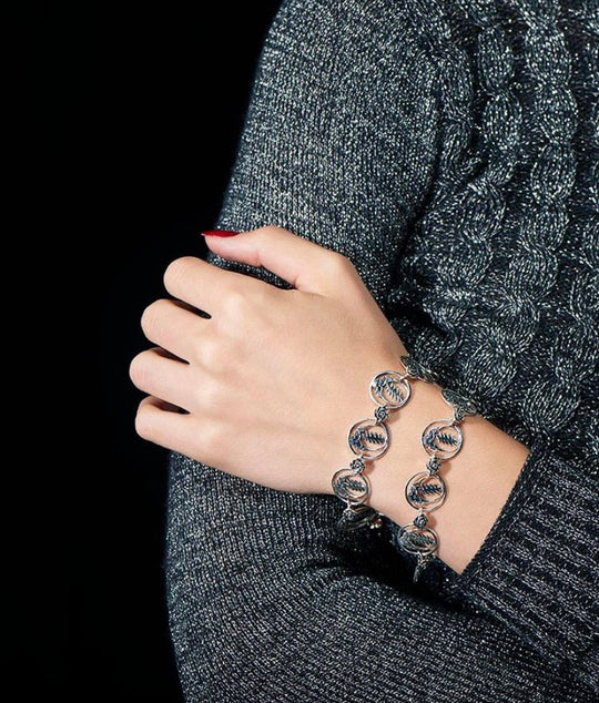 Steal Your Face Sterling Silver Bracelet