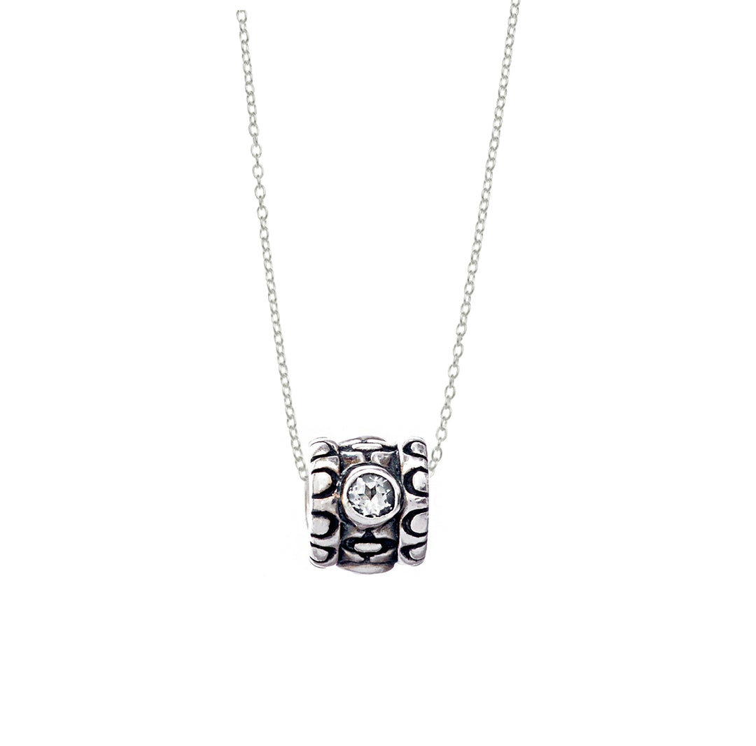 April White Topaz Sterling Silver Necklace