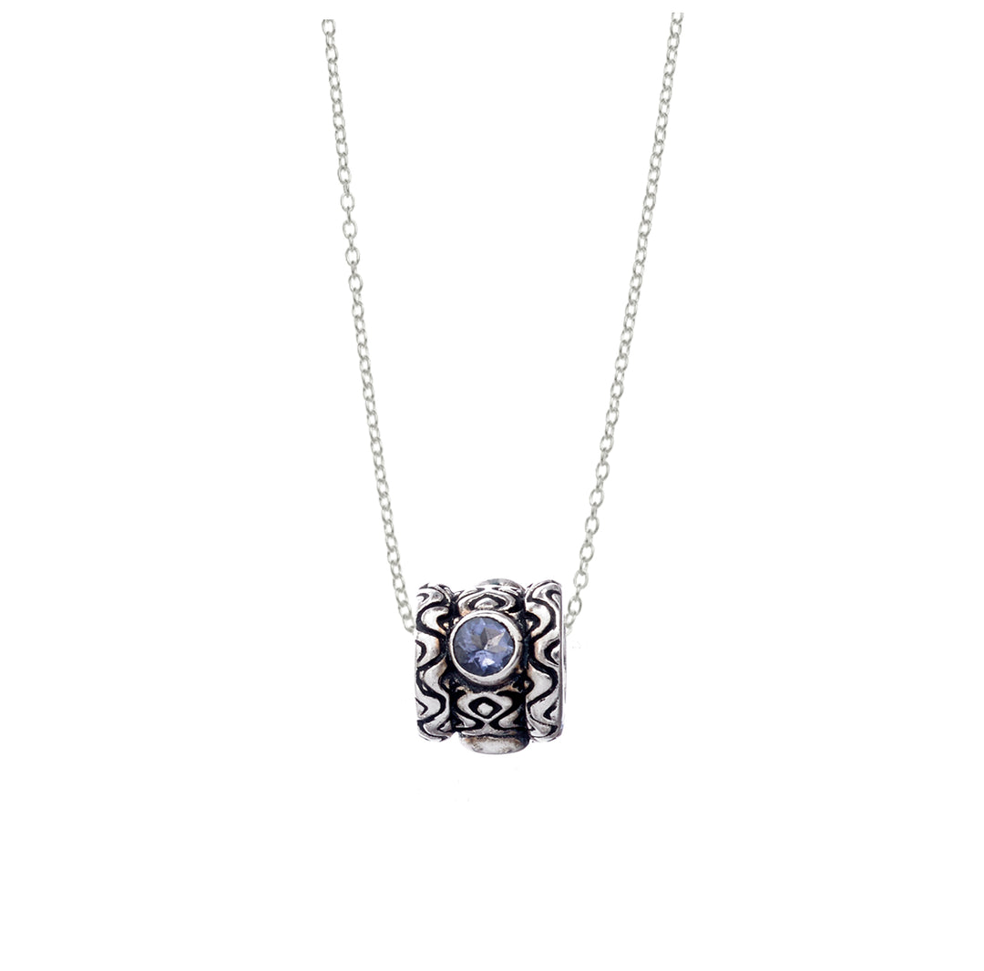 September Iolite Sterling Silver Bead