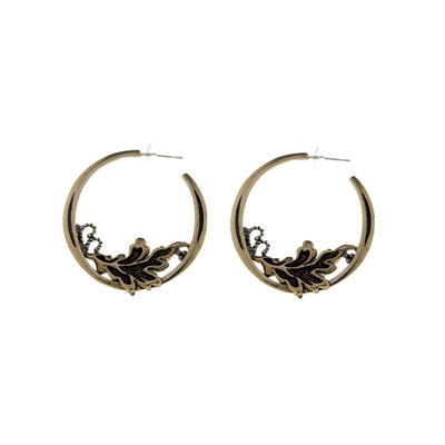 William Morris Hyacinth Hoop Bronze And Sterling Silver Earring - Cynthia Gale New York Jewelry