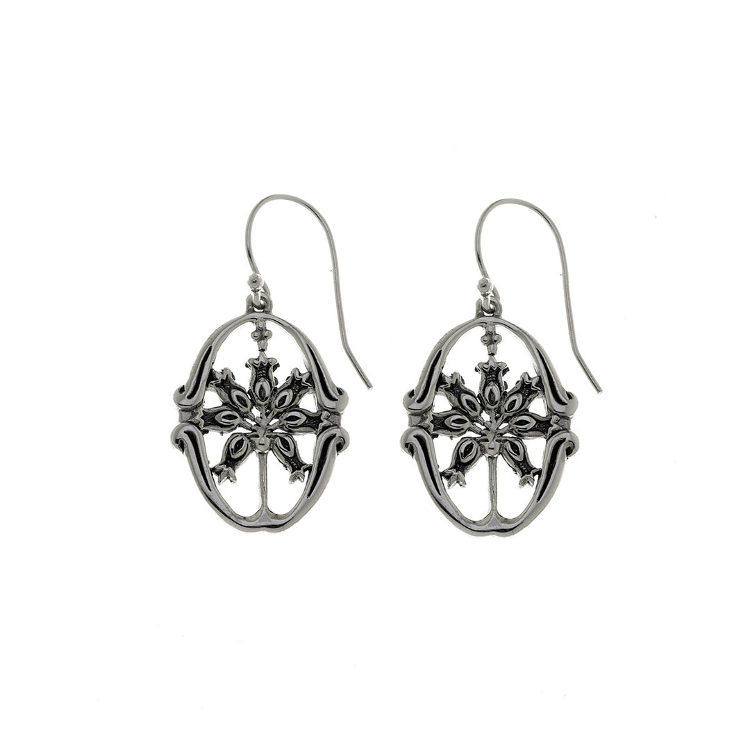 William Morris Hyacinth Sterling Silver Oval Earring - Cynthia Gale New York Jewelry