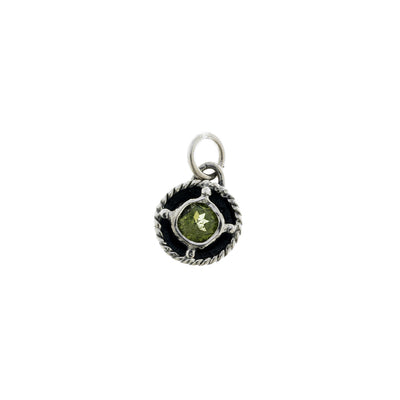 Kamon Sterling Silver And Peridot August Charm - Cynthia Gale New York Jewelry