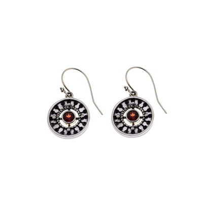 Kamon Sterling Silver And Birthstone Drop Earring - Cynthia Gale New York Jewelry