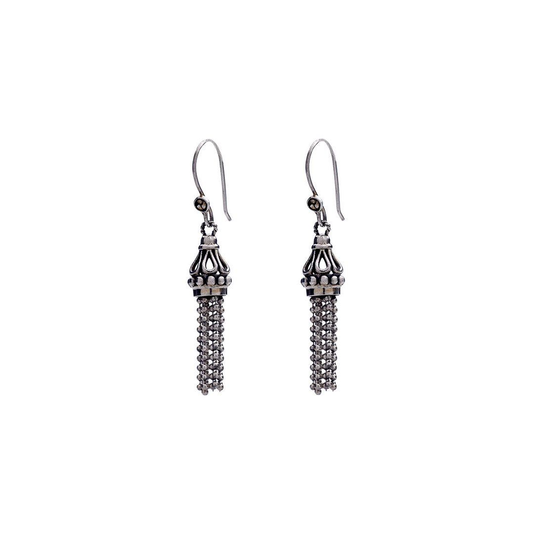 Dharmachakra Sterling Silver Samsara Drop Earring - Cynthia Gale New York - 1