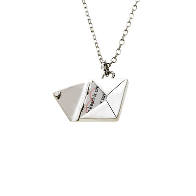 Love Letters Sterling Silver Envelope Necklace - Cynthia Gale New York Jewelry