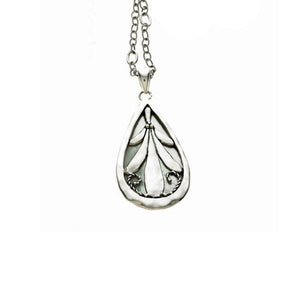 Love Letters Sterling Silver Mother Of Pearl Teardrop Necklace - Cynthia Gale New York Jewelry