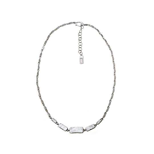 Mystical Pagoda Solid Cube Sterling Silver Necklace - Cynthia Gale New York Jewelry