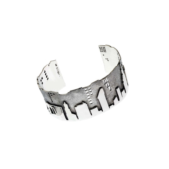 New York Skyline Sterling Silver Cuff - Cynthia Gale New York Jewelry