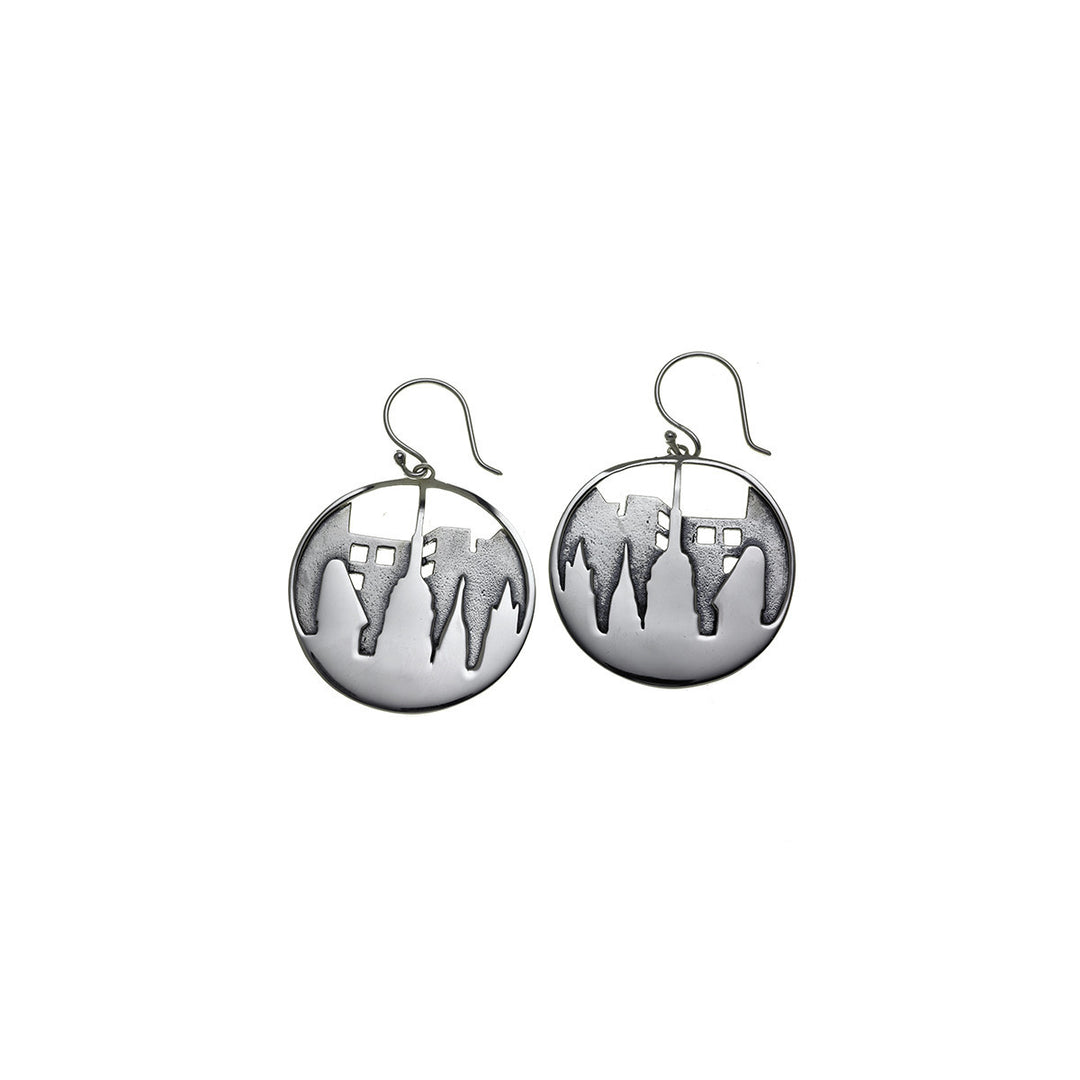 New York City Skyline Sterling Silver Drop Earring - Cynthia Gale New York Jewelry