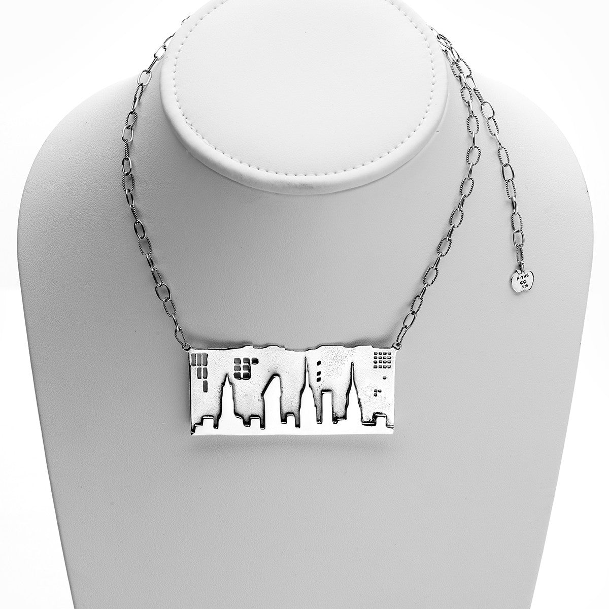 NYC Skyline The City That Never Sleeps Sterling Silver Necklace - Cynthia Gale New York - 1