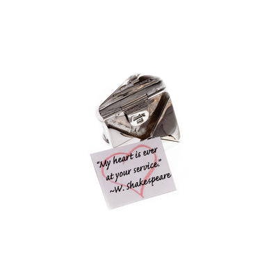 Love Letters Grande Sterling Silver Envelope Ring - Cynthia Gale New York Jewelry