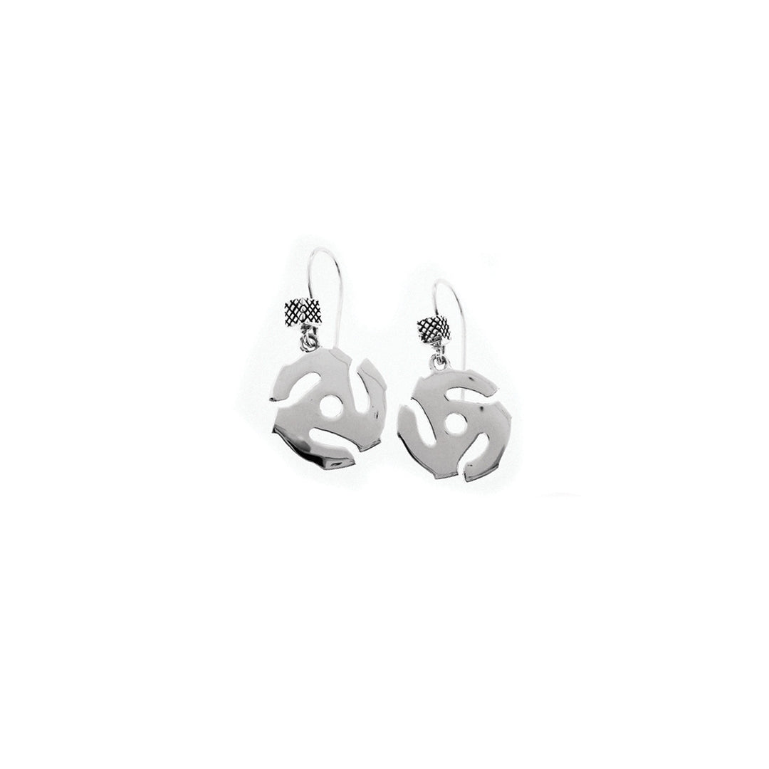 45 RPM Spacer Sterling Silver Drop Earring - Cynthia Gale New York Jewelry