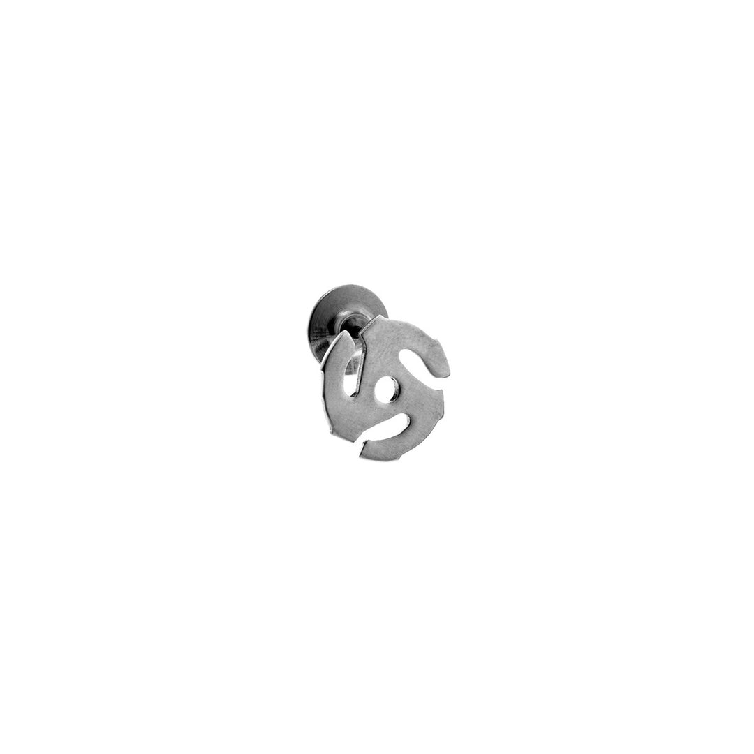 45 RPM Spacer sterling silver tie and label pin - Cynthia Gale New York Jewelry