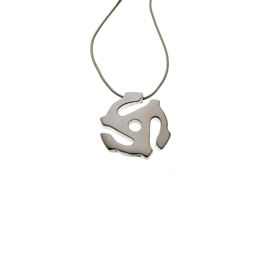 45 RPM Spacer Sterling Silver Long Necklace - Cynthia Gale New York Jewelry
