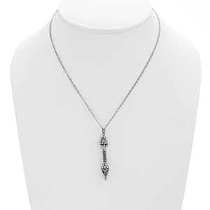 Dharmachakra Meditation Sterling Silver Necklace - Cynthia Gale New York Jewelry