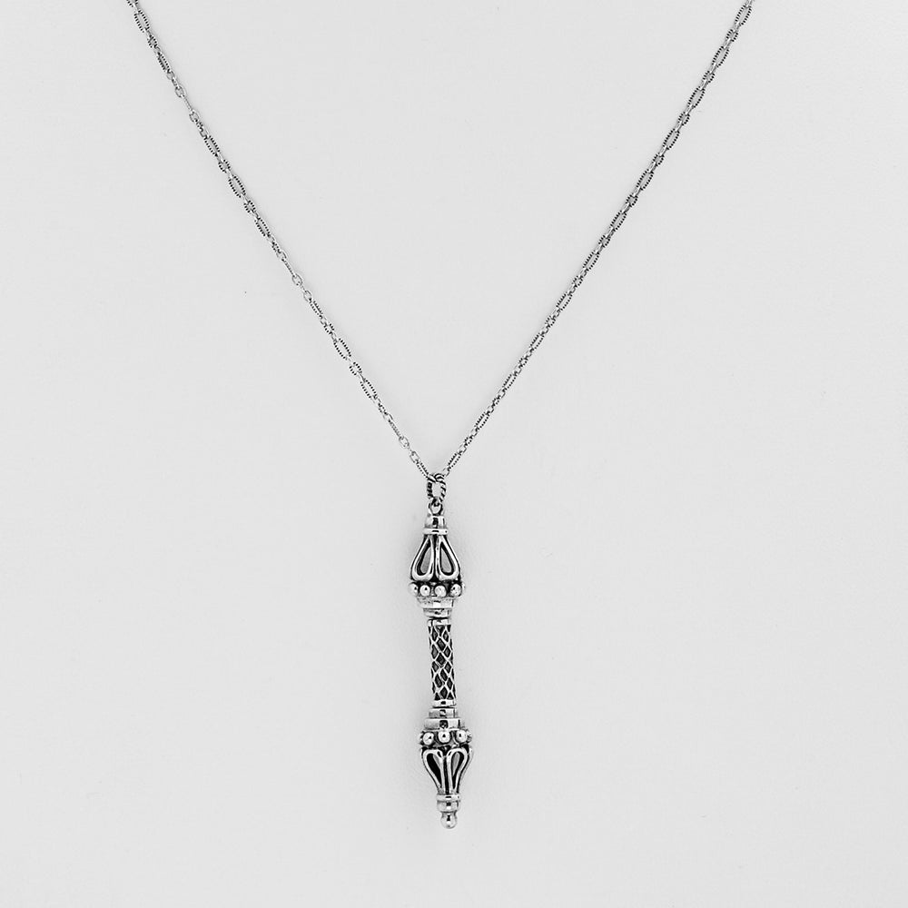 Dharmachakra Meditation Sterling Silver Necklace - Cynthia Gale New York Jewelry