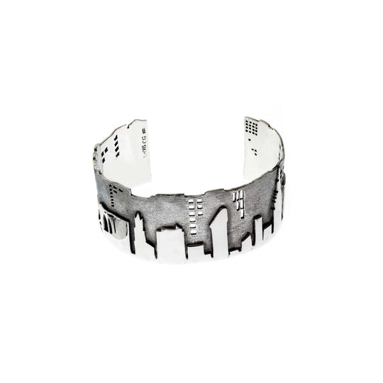 New York Skyline Sterling Silver Cuff - Cynthia Gale New York Jewelry