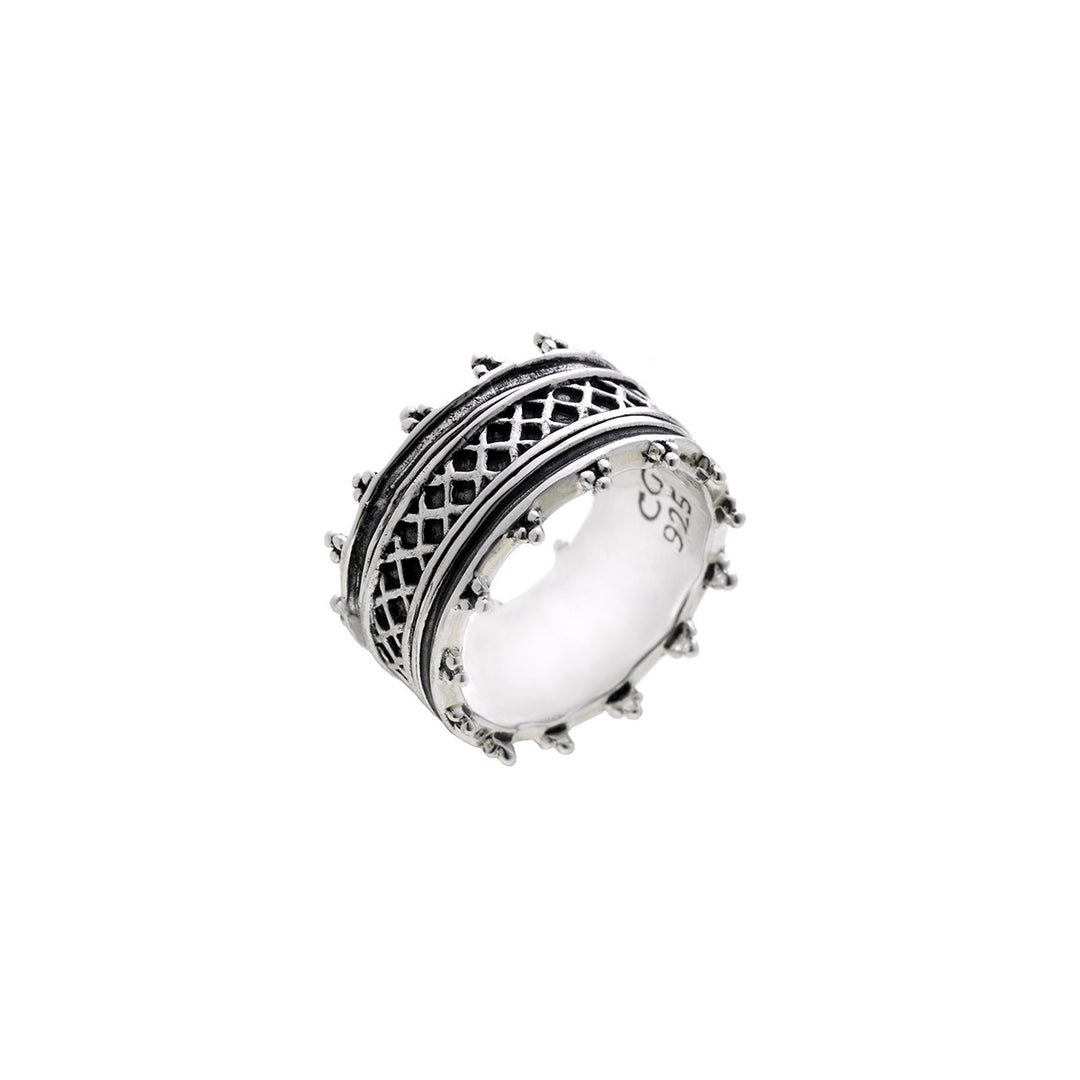 Dharmachakra Sterling Silver Meditation Spin Ring - Cynthia Gale New York - 1
