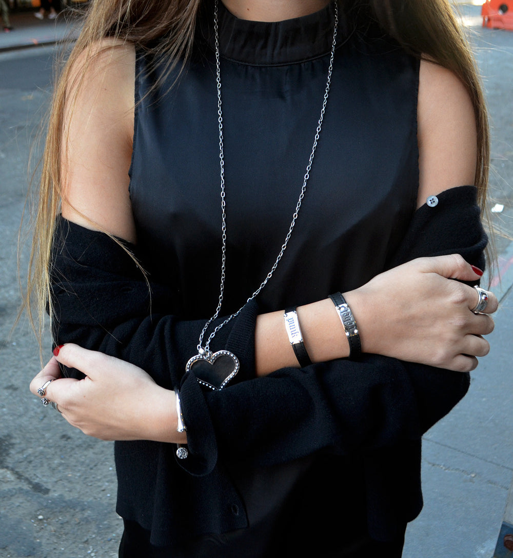 Rebel Punk Rebel Sterling Silver Bracelet - Cynthia Gale New York Jewelry