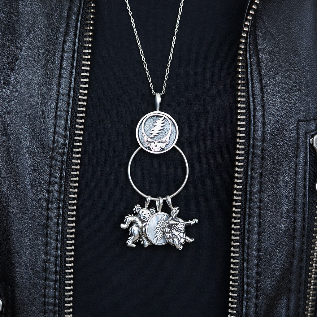 Limited Edition - Cornell '77 - Steal Your Face Sterling Silver Charm Catcher Necklace