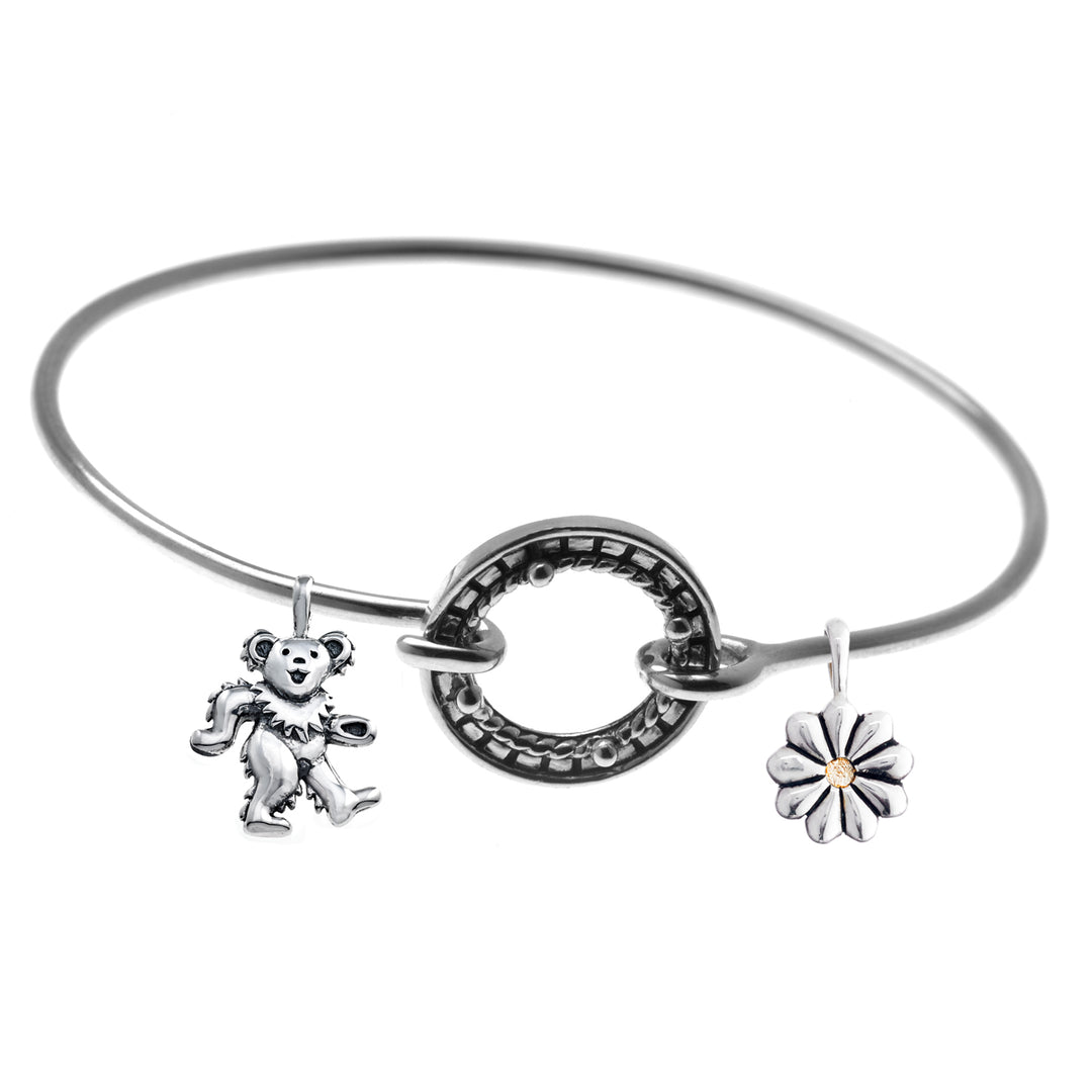 Limited Edition Dancing Bear Tension Sterling Silver Bracelet