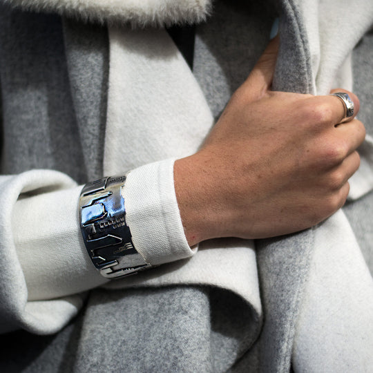 New York Skyline Sterling Silver Cuff - Cynthia Gale New York Jewelry