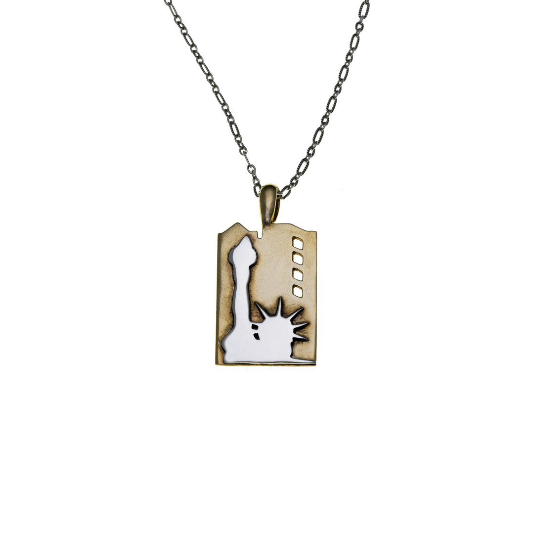 NYC Statue Of Liberty Sterling Silver Necklace - Cynthia Gale New York - 1