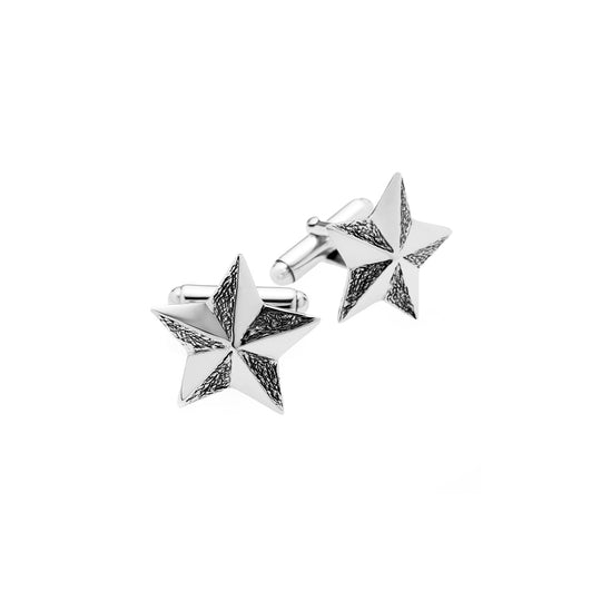 Rock Star Sterling Silver Cufflinks - Cynthia Gale New York - 1