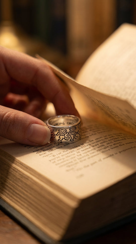 Grateful Dead Dancing Bear Sterling Silver Spinner Ring