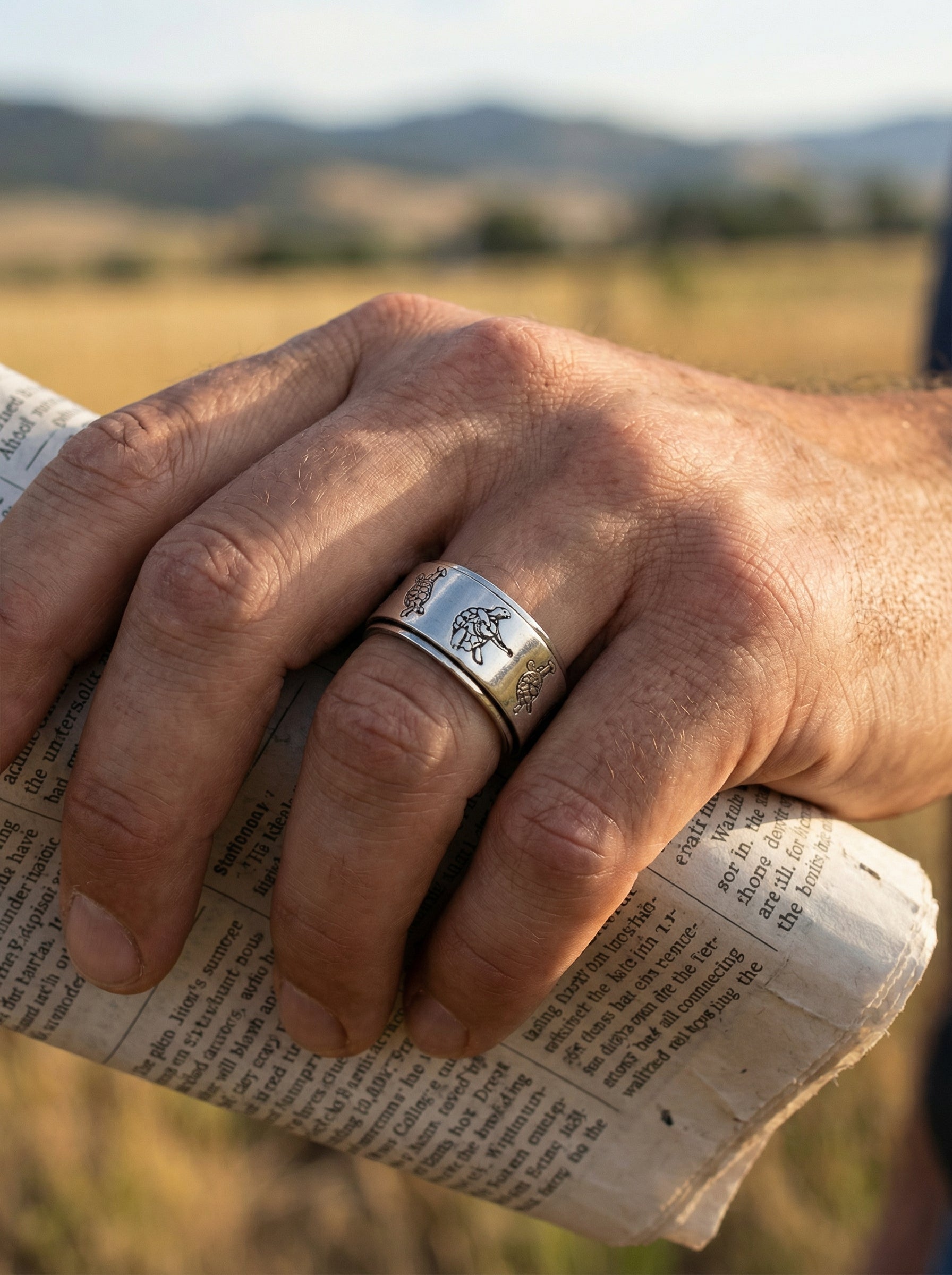 Terrapin Station Sterling Silver Spinner Ring | Cynthia Gale New York