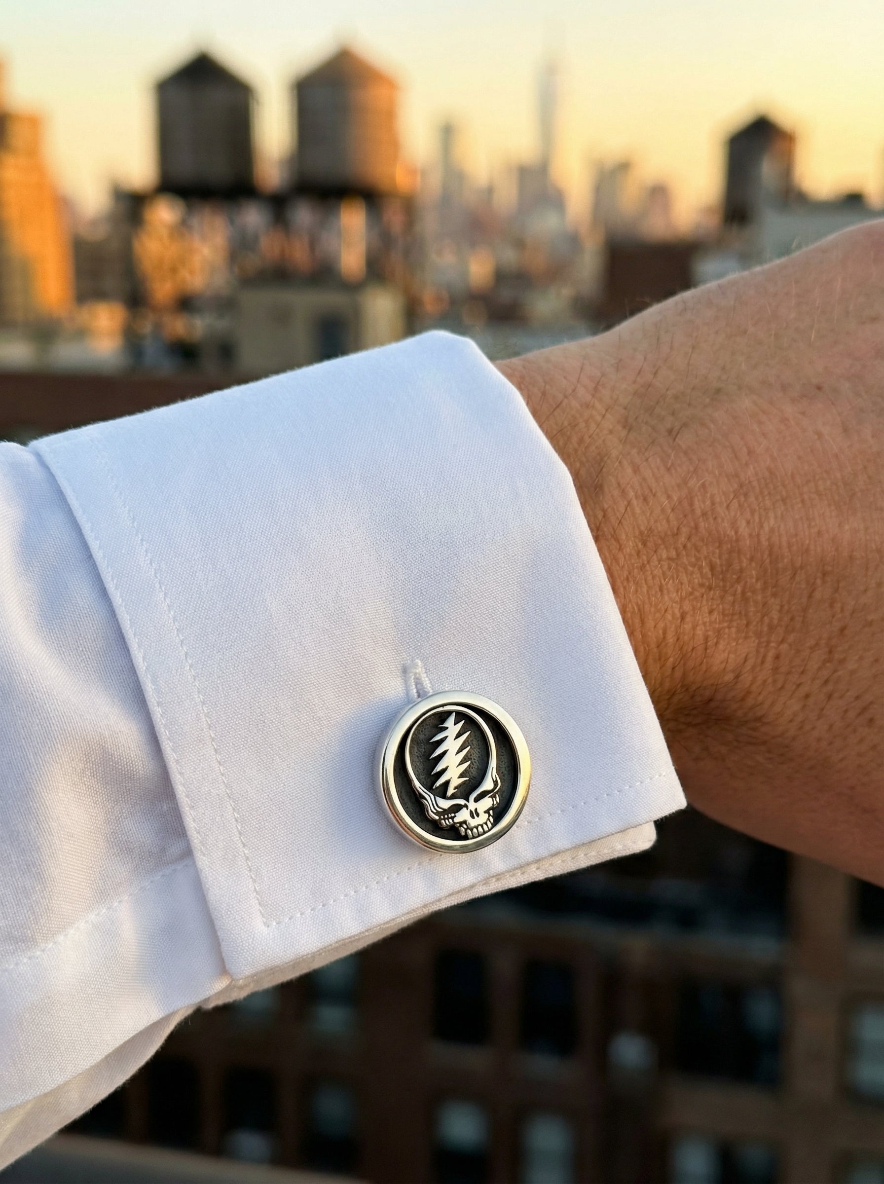 Steal Your Face Sterling Silver Cufflinks