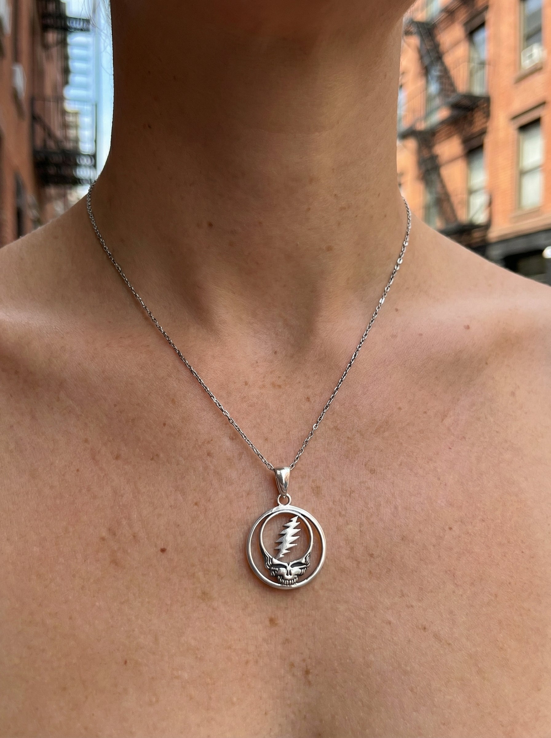 Steal Your Face Sterling Silver Necklace