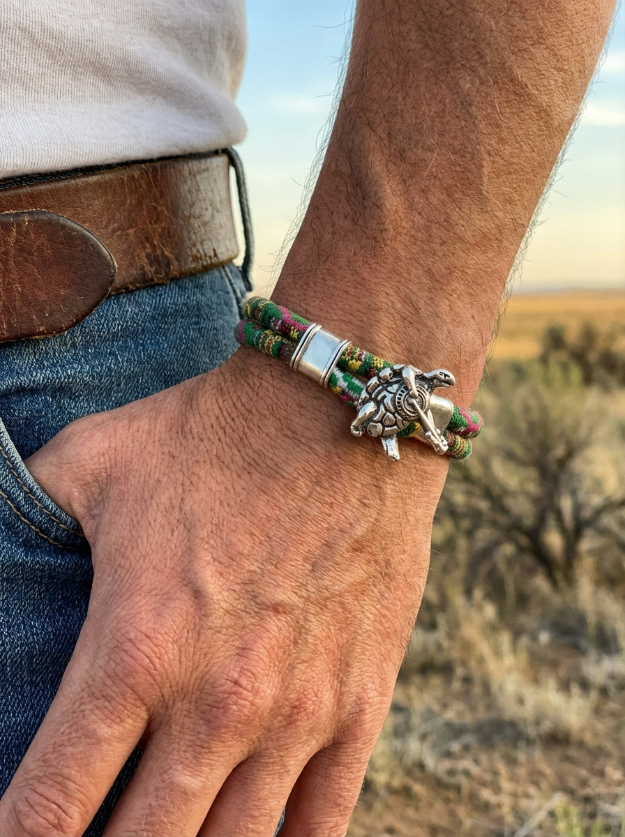 Terrapin Sterling Silver Emerald Road Cloth Rope Bracelet – Limited Edition