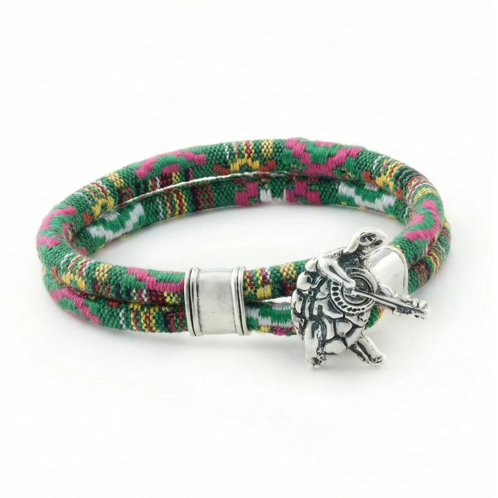 Terrapin Sterling Silver Emerald Road Cloth Rope Bracelet – Limited Edition