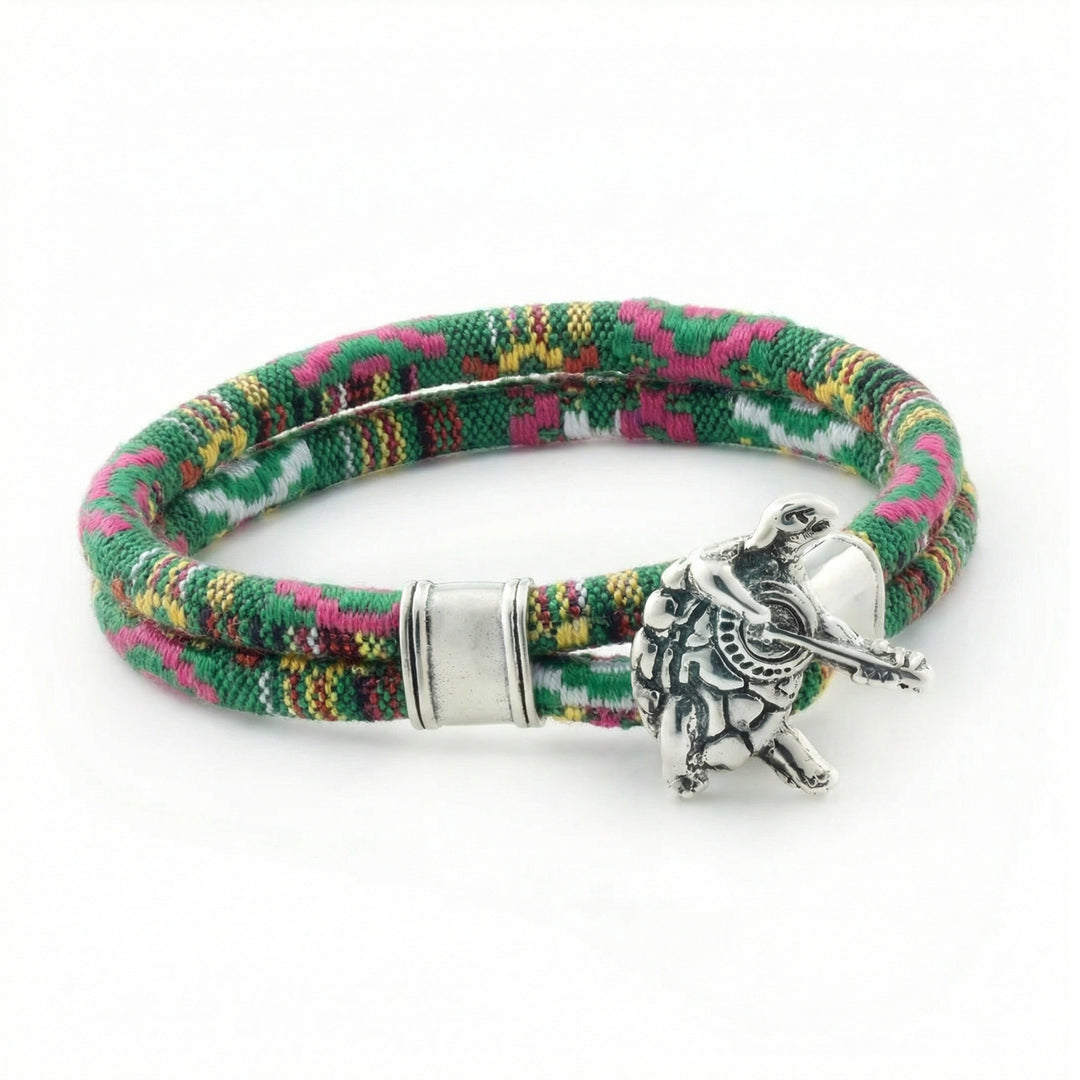 Terrapin Sterling Silver Emerald Road Cloth Rope Bracelet – Limited Edition