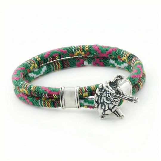 Terrapin Sterling Silver Emerald Road Cloth Rope Bracelet – Limited Edition