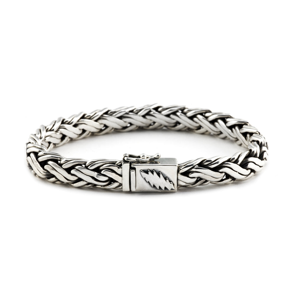 13-Point Lightning Bolt Sterling Silver Bracelet