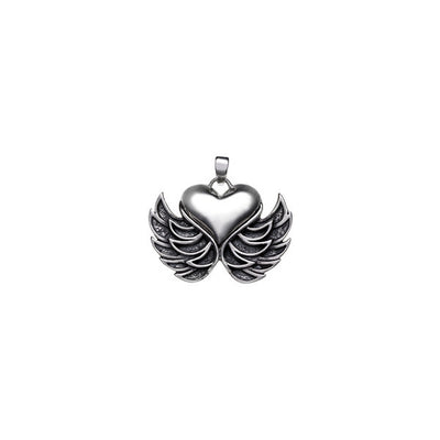 Rebel Punk  Winged  Heart Sterling Silver Earring - Cynthia Gale New York Jewelry
