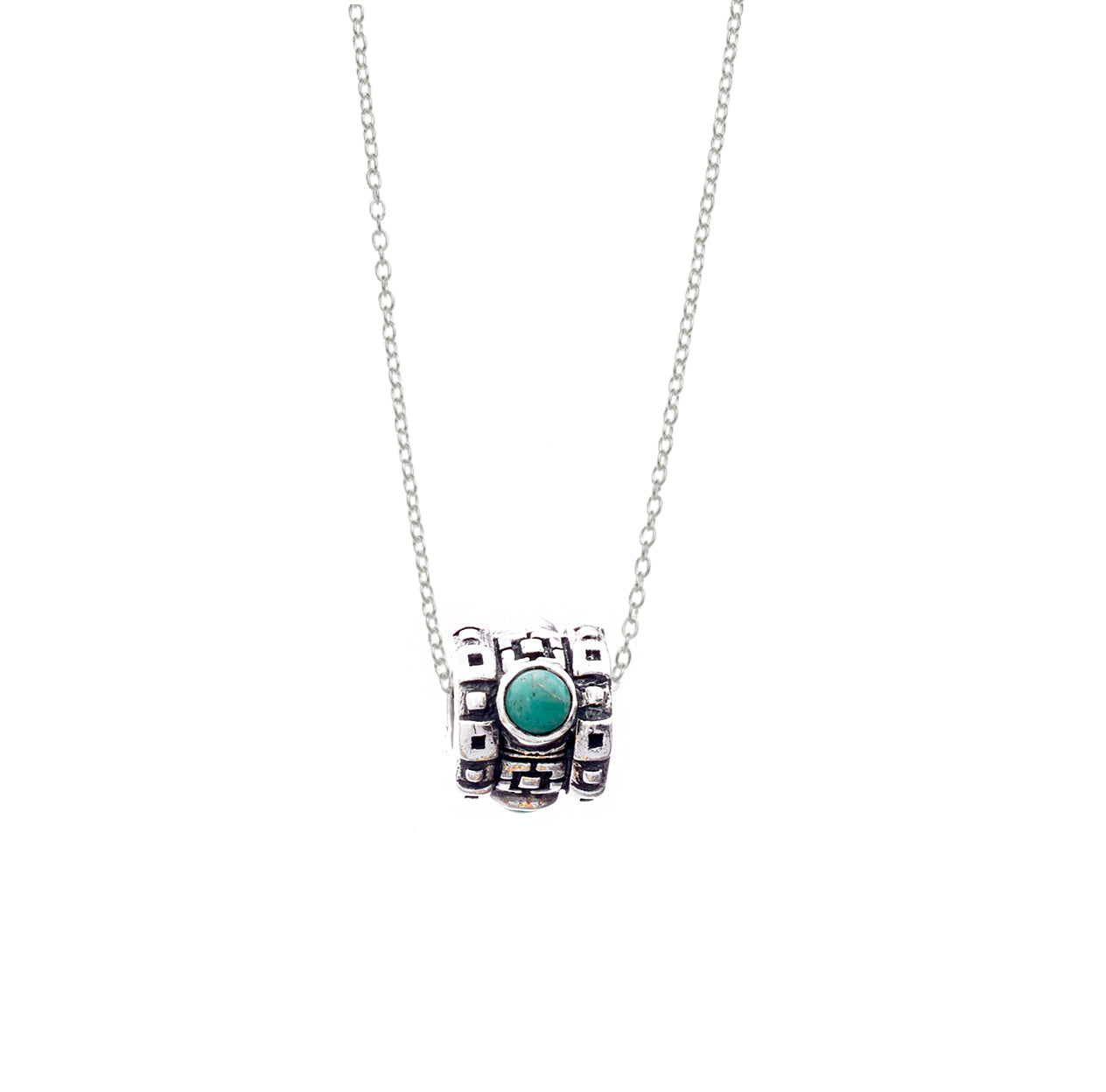 December Turquoise Sterling Silver Bead