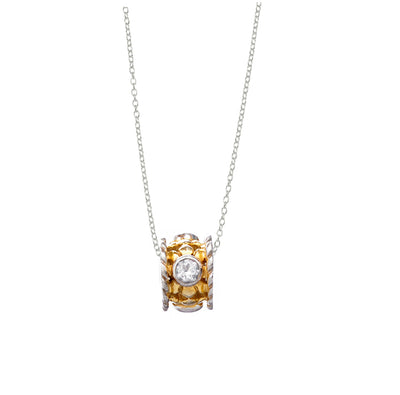 April White Topaz 14K Gold Necklace