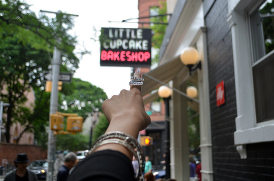 Wiener Werkstatte Pinwheel Stack Ring - Cynthia Gale New York Jewelry