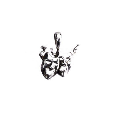 All The World's A Stage Comedy Tragedy Sterling Silver charm