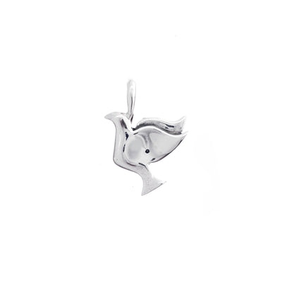 Imagine Peace Floating Dove Sterling Silver Charm