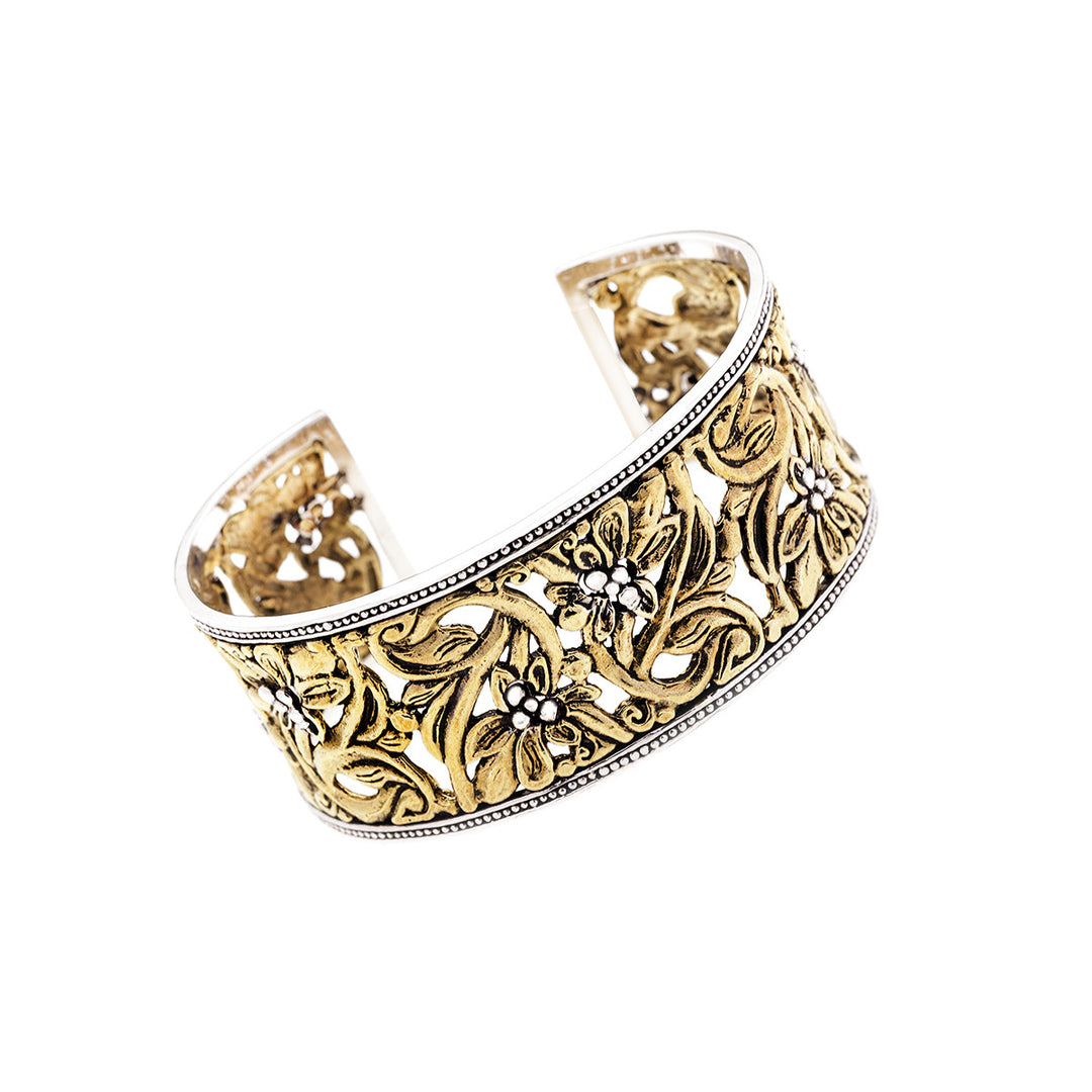 Secret Garden Sterling Silver Bronze Cuff - Cynthia Gale New York Jewelry