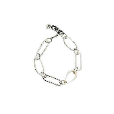 Love Letters Sterling Silver Mother Of Pearl Bracelet - Cynthia Gale New York - 1