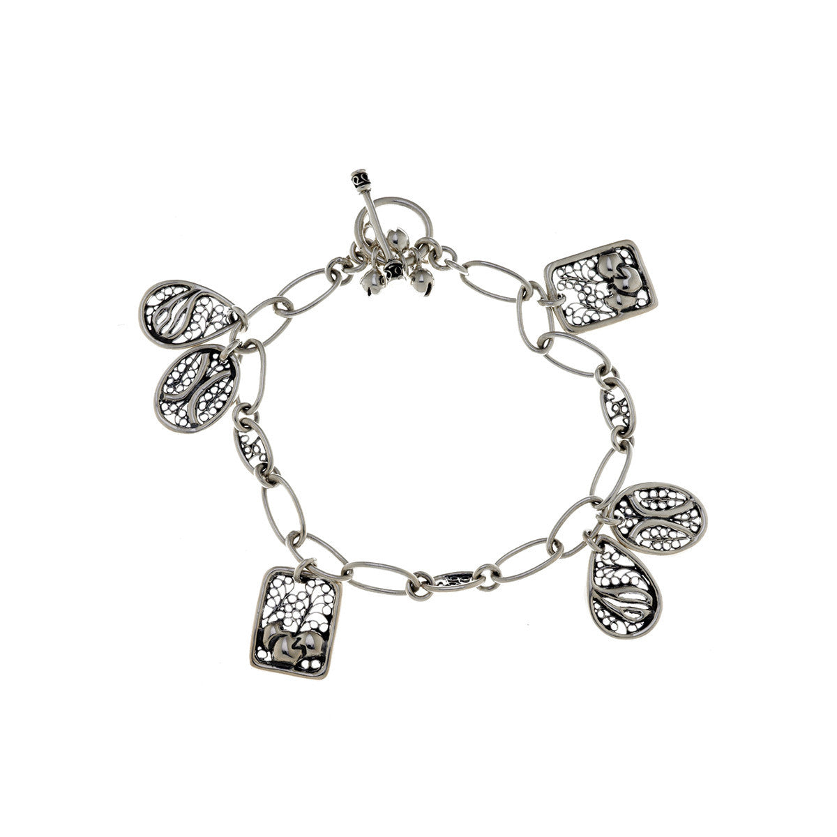 Belle Nouveau Sterling Silver Charm Bracelet - Cynthia Gale New York Jewelry